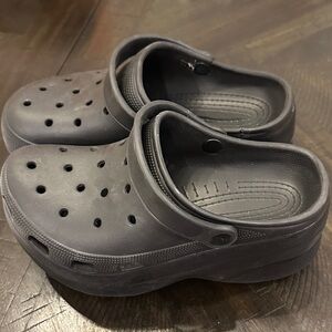 Black  platform Clog-Style Shoes